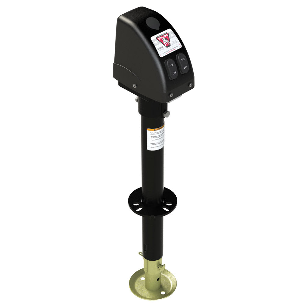 Bulldog 3500lbs AFrame RV Jack wPowered Drive 12V Black Cover 500187