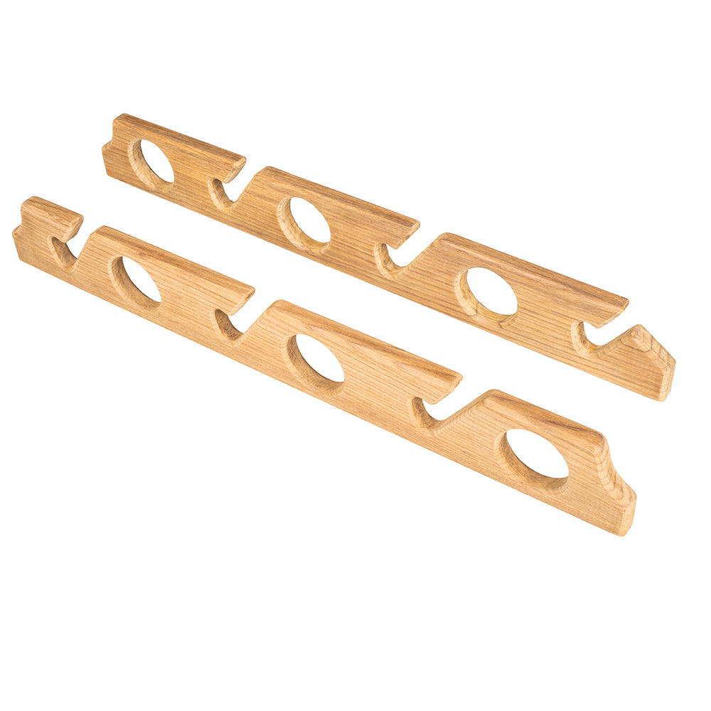 Whitecap Teak SixRod Storage Rack Pair 60614