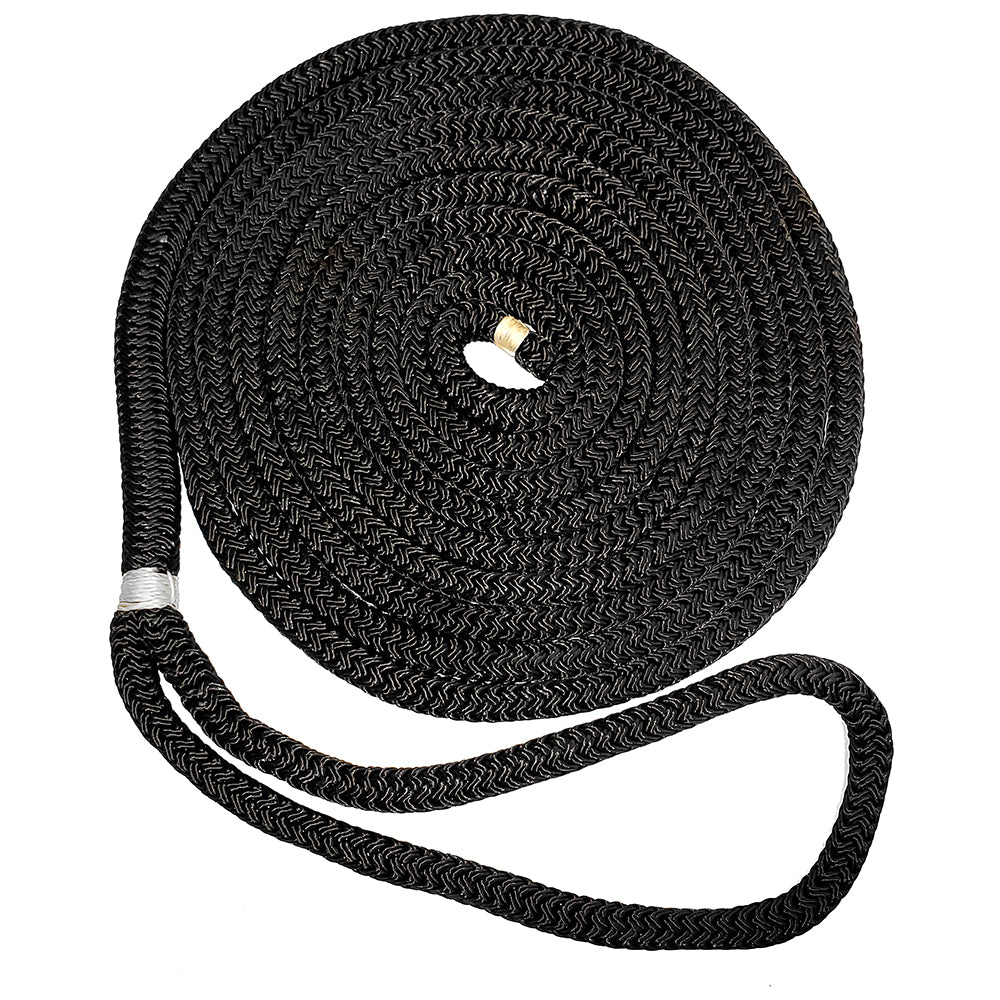 New England Ropes 38 Double Braid Dock Line Black 15 C50541200015
