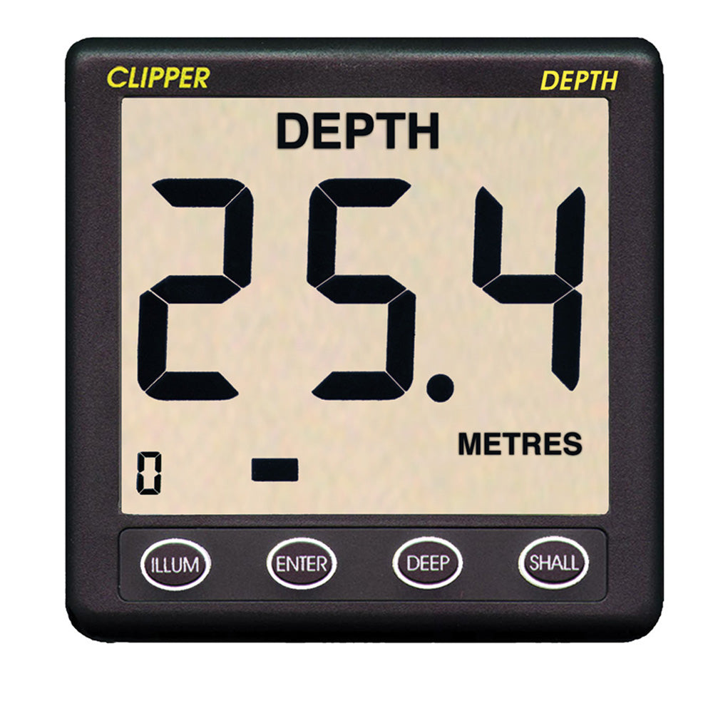 Clipper Depth Instrument wThru Hull Transducer  Cover CLD
